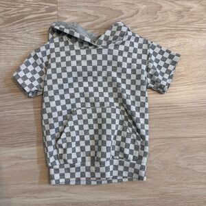 Son & Co. short sleeve checkered hooded top size 2/3T
